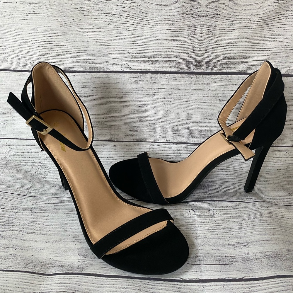 Black Nubuck Heels